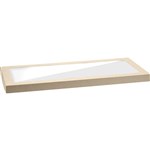 BIOPAK BIOBOARD CATERING TRAY WINDOW LID LARGE BROWN PACK 50