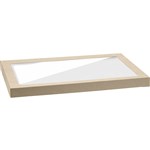 BIOPAK BIOBOARD CATERING TRAY WINDOW LID EXTRA LARGE BROWN PACK 50