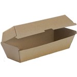 BIOPAK HOT DOG BIOBOARD BOX 209 X 70 X 76MM PACK 50