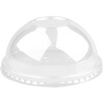 BIOPAK COLD PAPER PET CUP DOME SLOT LID 90MM CLEAR PACK 100