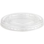 BIOPAK BIOCUP PLA FLAT CUP LID SLOT 90MM CLEAR PACK 50