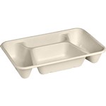 BIOPAK BIOCANE TAKEAWAY BASE 4 COMPARTMENT NATURAL PACK 150