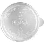 BIOPAK PET SAUCE CUP FLAT LID NO HOLE CLEAR CARTON 1000