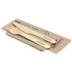 BIOPAK COATED 100 WOODEN CUTLERY SET 160MM PACK 100