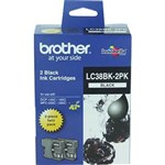 BROTHER LC38BK2PK INK CARTRIDGE BLACK PACK 2
