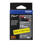 BROTHER TZEFX631 FLEXIBLE LABELLING TAPE 12MM BLACK ON YELLOW