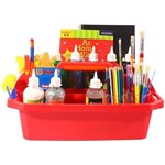 BRENEX PLASTIC TOTE TRAY LARGE 500MM RED