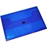 FOLDERMATE DOCUMENT WALLET POP GEAR PP HOOK AND LOOP CLOSURE FOOLSCAP BLUE