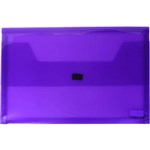 FOLDERMATE DOCUMENT WALLET POP GEAR PP HOOK AND LOOP CLOSURE FOOLSCAP PURPLE