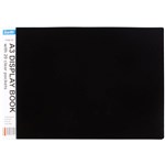 BANTEX DISPLAY BOOK NONREFILLABLE LANDSCAPE SPINE INSERT 20 POCKET A3 BLACK
