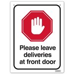 DURUS WALL SIGN HOME DELIVERIES RECTANGLE 225 X 300MM BLACKRED