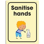 DURUS WALL SIGN SANITISE HANDS 225 X 300MM