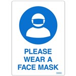 DURUS SELF ADHESIVE DECAL WEAR FACE MASK 105 X 148MM BLUEWHITE PACK 2