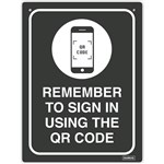 DURUS WALL SIGN QR CODE CHARCOAL  WHITE