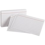 QUILL RULED SYSTEM CARDS 210GSM 152 X 102MM WHITE PACK 100