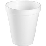 CAPRI DISPOSABLE FOAM CUPS 8OZ WHITE PACK 25