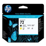 HP C9384A 72 PRINTHEAD MATT BLACK AND YELLOW