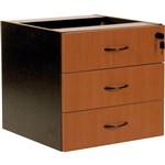 RAPID WORKER FIXED DESK PEDESTAL 3 DRAWER LOCKABLE 465 X 447 X 454MM CHERRYIRONSTONE