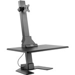 ERGOVIDA SINGLE MONITOR ELECTRIC VERTICAL BAR DESKTOP SITSTAND WORKSTATION BLACK