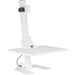 ERGOVIDA SINGLE MONITOR ELECTRIC VERTICAL BAR DESKTOP SITSTAND WORKSTATION WHITE