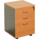 RAPID WORKER MOBILE PEDESTAL 3 DRAWER 690 X 465 X 447MM CHERRYIRONSTONE