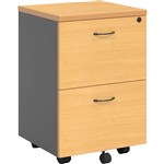 RAPID WORKER MOBILE PEDESTAL 2 DRAWER 690 X 465 X 447MM BEECHIRONSTONE