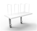 RAPIDLINE CLAMP MOUNT SHELF AND DIVIDERS NATURAL WHITE  WHITE