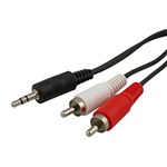 COMSOL AUDIO CABLE 35MM STEREO MALE TO 2 X RCA MALE 3M