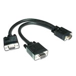 COMSOL VGA SPLITTER CABLE MALE TO FEMALEFEMALE 200MM BLACK