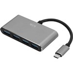 KLIK 4PORT HUB USBC TO USBA 30 SILVER