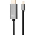 KLIK MINI DISPLAYPORT CABLE MALE TO HDMI MALE 2M BLACKSILVER