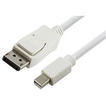 COMSOL MINI DISPLAYPORT MALE TO DISPLAYPORT MALE CABLE 3M WHITE