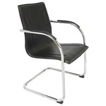 RAPIDLINE COMFO VISITORS CHAIR CHROME FRAME CANTILEVER BASE BLACK