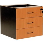 RAPID WORKER FIXED DESK RETURN PEDESTAL 3 DRAWER LOCKABLE 465 X 370 X 454MM BEECHIRONSTONE