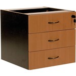 RAPID WORKER FIXED DESK RETURN PEDESTAL 3 DRAWER LOCKABLE 465 X 370 X 454MM CHERRYIRONSTONE