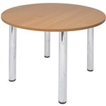 RAPID WORKER ROUND MEETING TABLE 4LEG 900MM CHERRYCHROME