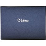 CUMBERLAND VISITORS BOOK PU COVER WITH SILVER FOIL PRINT 112 PAGE 265 X 195MM DARK BLUE
