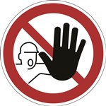 DURABLE SAFETY MARKING ENTRY PROHIBITED 430MM REDWHITE