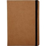 CUMBERLAND NOTEBOOK EMBOSSED PU COVER WITH ELASTIC CLOSURE 72 LEAF A5 TAN