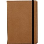 CUMBERLAND NOTEBOOK EMBOSSED PU COVER WITH ELASTIC CLOSURE 72 LEAF A6 TAN