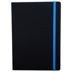 CUMBERLAND NOTEBOOK PU COVER WITH ELASTIC CLOSURE 72 LEAF A5 BLACK