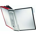 DURABLE SHERPA WALL DISPLAY 10 PANELS A4 BLACKRED