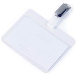 DURABLE NAME BADGE SELF LAMINATING WITH ROTATING CLIP CLEAR BOX 25