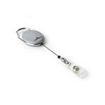 DURABLE BADGE REEL STYLE WITH SNAP BUTTON STRAP DARK GREY