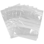 CUMBERLAND WRITEON PRESS SEAL BAG 50 MICRON 50 X 75MM CLEARWHITE PACK 100