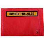 CUMBERLAND PACKAGING ENVELOPE INVOICE ENCLOSED 175 X 115MM RED PACK 1000