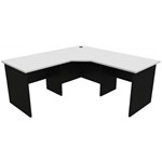 OXLEY CORNER WORKSTATION 1800 X 1800 X 600 X 730MM WHITEIRONSTONE