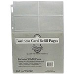 WATERVILLE BUSINESS CARD BINDER REFILL 100 CARD CAPACITY A4 CLEAR PACK 5