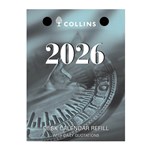 COLLINS 2022 DESK CALENDAR REFILL DAY TO PAGE TOP PUNCH