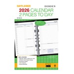 DEBDEN 2022 DAYPLANNER DESK EDITION REFILL 2 PAGE PER DAY 216 X 140MM WHITE